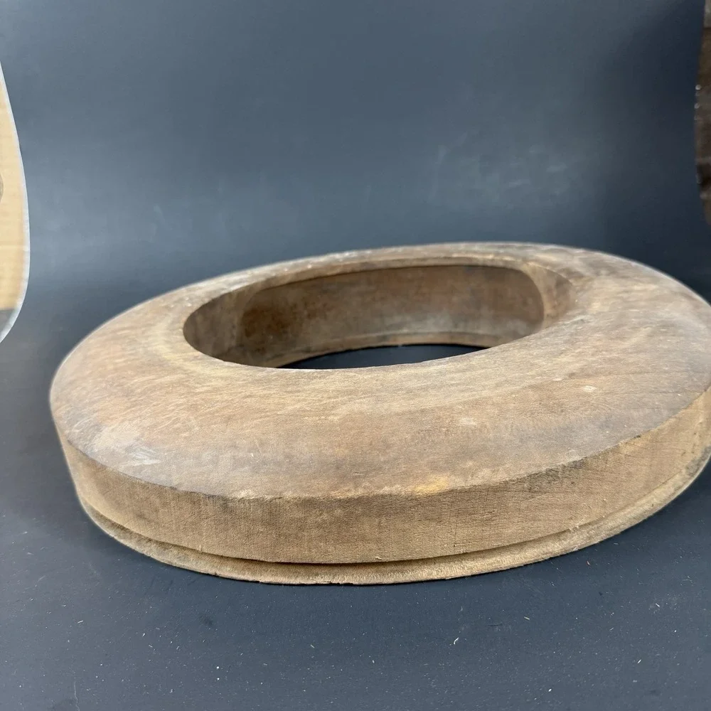 Vtg Hatters Supply House Industrial Wooden Millinery Hat Mold Block Form #32